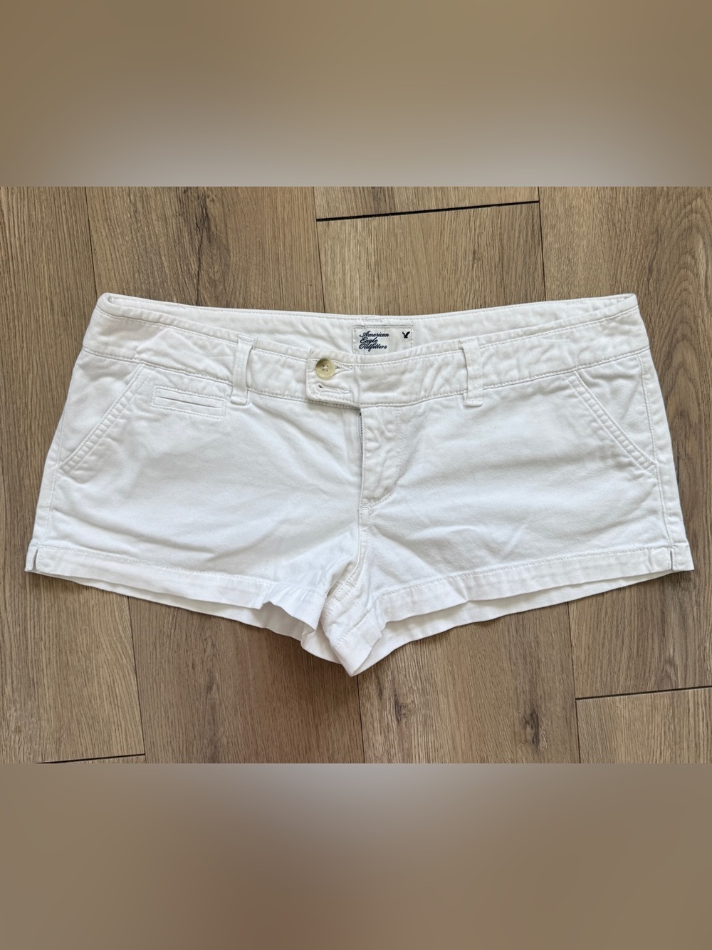 American Eagle Micro Mini Shorts Women Hot Pants White Size 8
